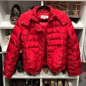 Calvin Klein red puffer jacket size M